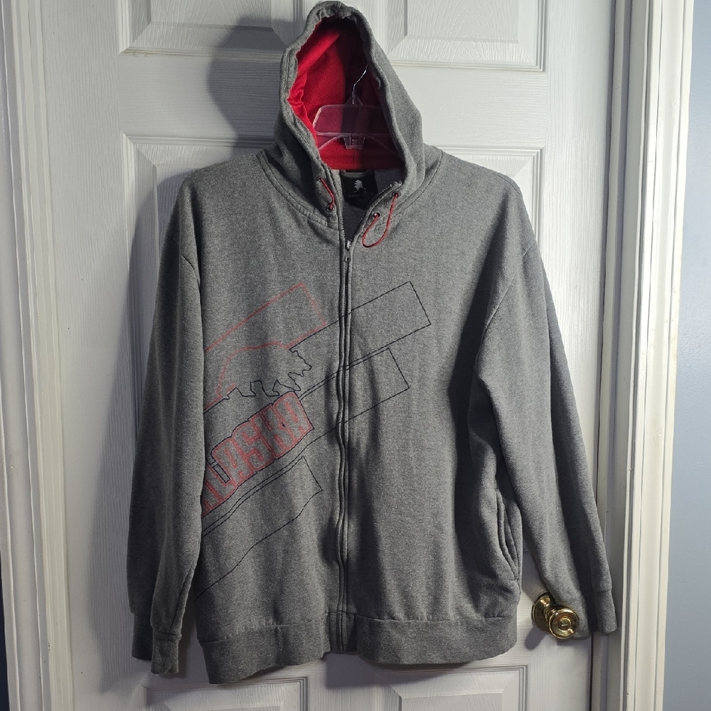 Arctic Circle Gray and Red Hoodie